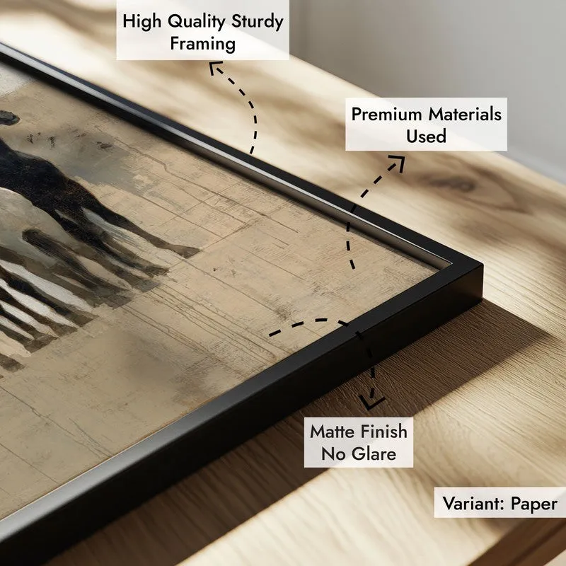 Equine Presence Wall Painting With Black Frame media 8