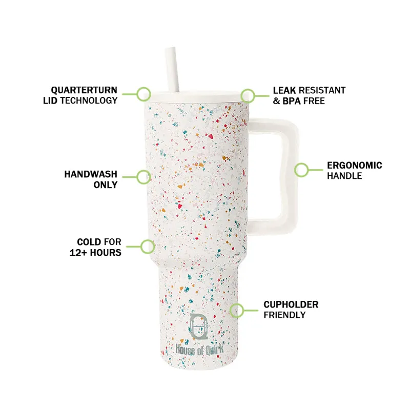Pop Luxe Stainless Steel Tumbler (1200 ML) - White media 3
