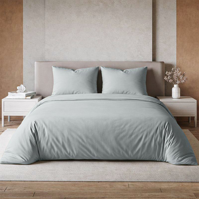Maison Solid Cotton Bedsheet (Light Grey) - 200 TC