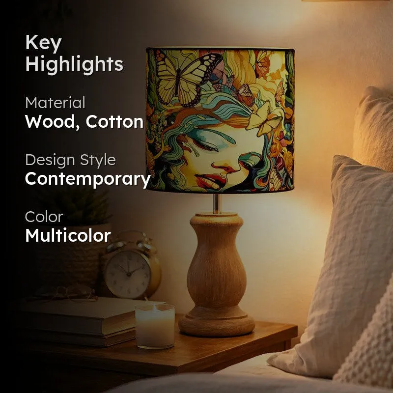FemmeAura Wooden Table Lamp media 2