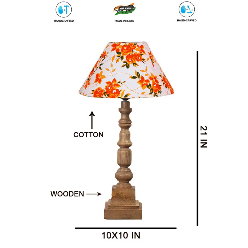 Fleur Cone Arbor Wooden Table Lamp - Multicolor media 7