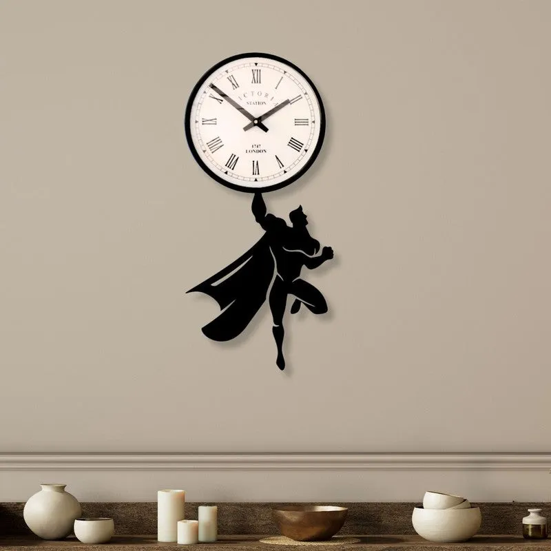 Herotime Steel Analog Wall Clock - Black media 1