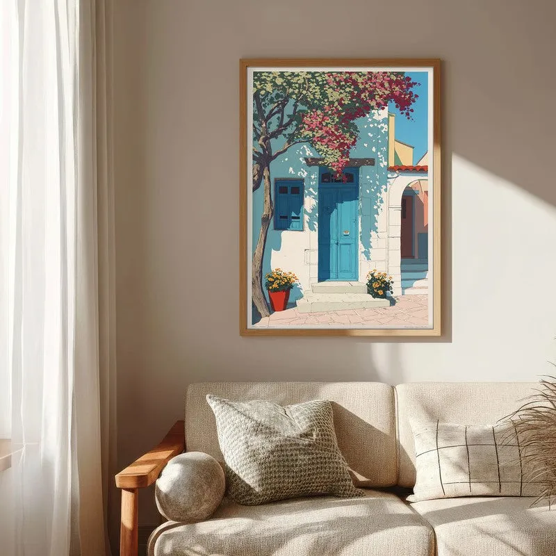 Azurelyn Canvas Wall Painting With Brown Frame media 7