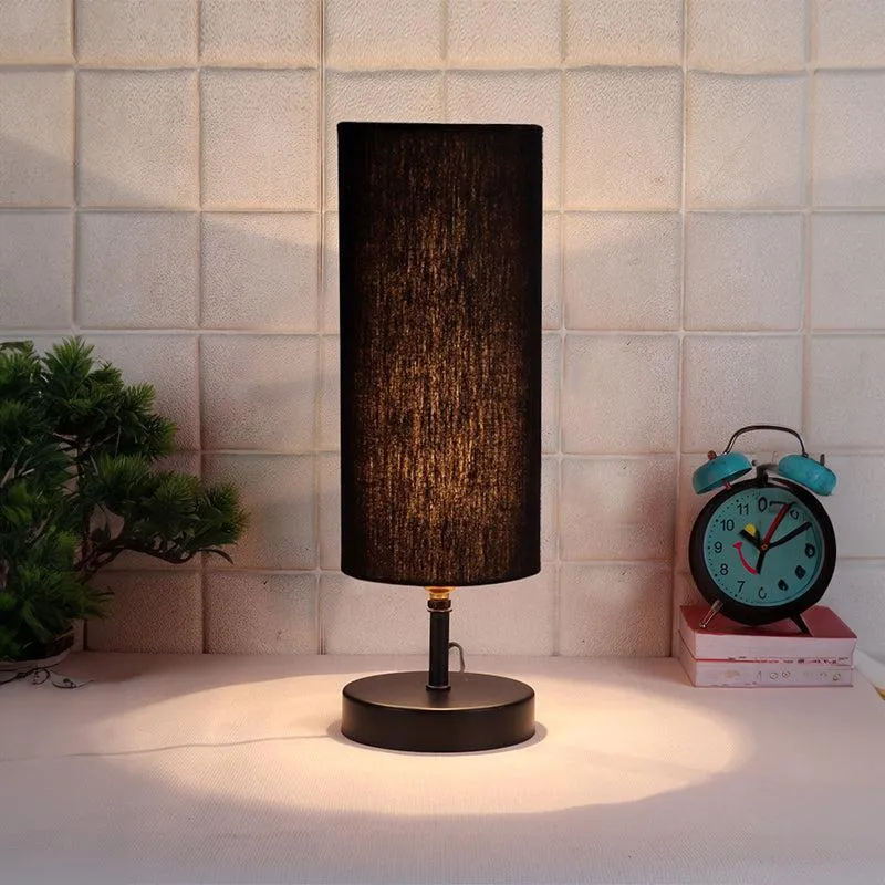 Hisha Metal Wooden Table Lamp - Black media 1