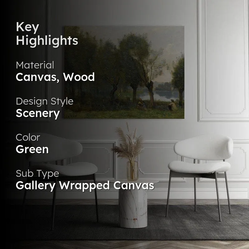 The Riverside Canvas Wall Painting - Gallery Wrap media 2