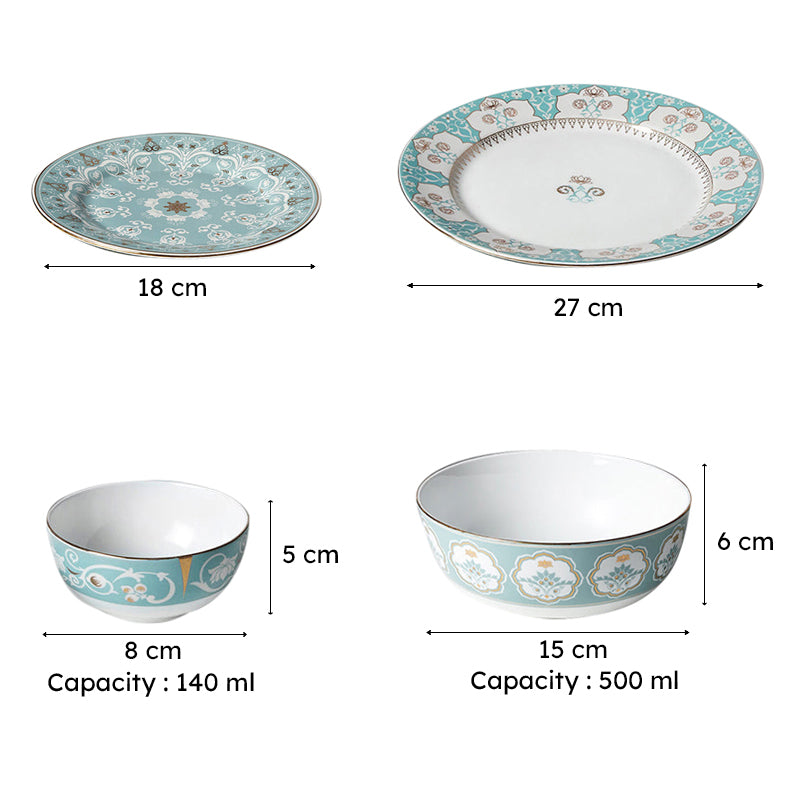 India Circus Rococo Bone China Dinner Set - 20 Piece Set media 9