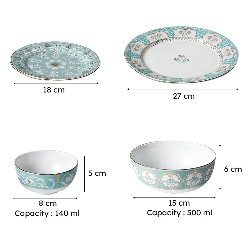 India Circus Rococo Bone China Dinner Set - 20 Piece Set media 9