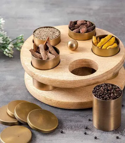 Wood · Stainless Steel