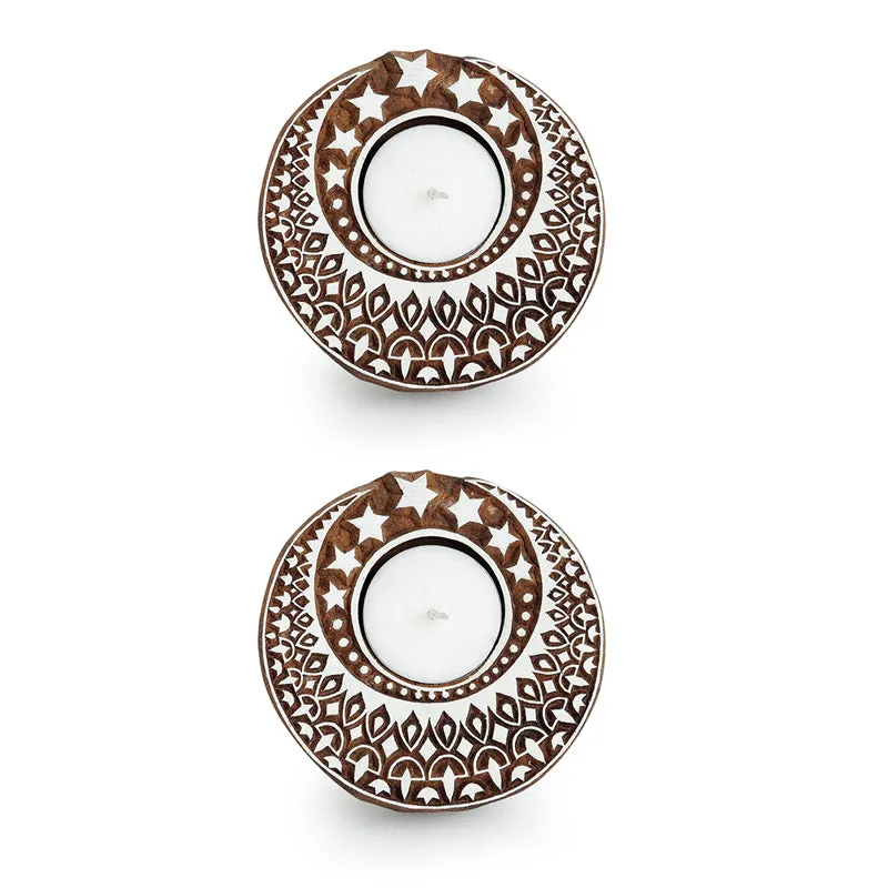 Moon Shimmer Tealight Candle Holder - Set Of Two media 4