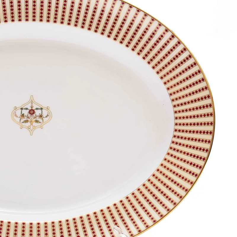 Gilded 24k Gold Brushed Porcelain Dinner Set - 33 Piece Set media 13