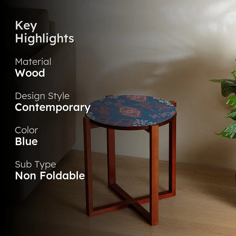 India Circus Wood Enchanting Round Side Table media 2