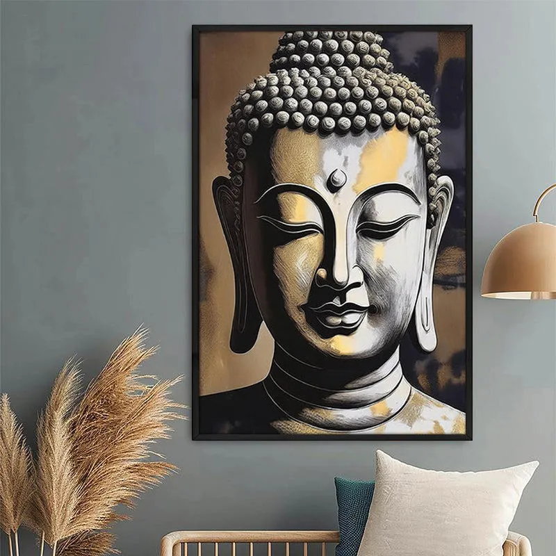 Radiant Calm Wall Painting With Frame media 1