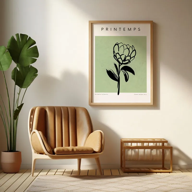 Vernal Poise Canvas Wall Painting With Brown Frame media 6