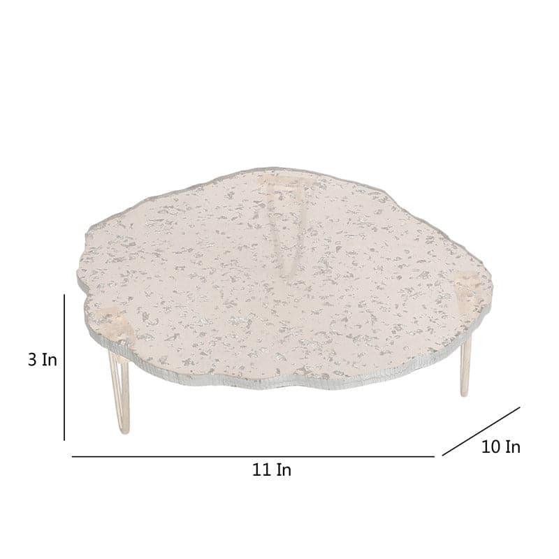 Pritam Resin Cake Platter (Silver) - Set Of Two image 5