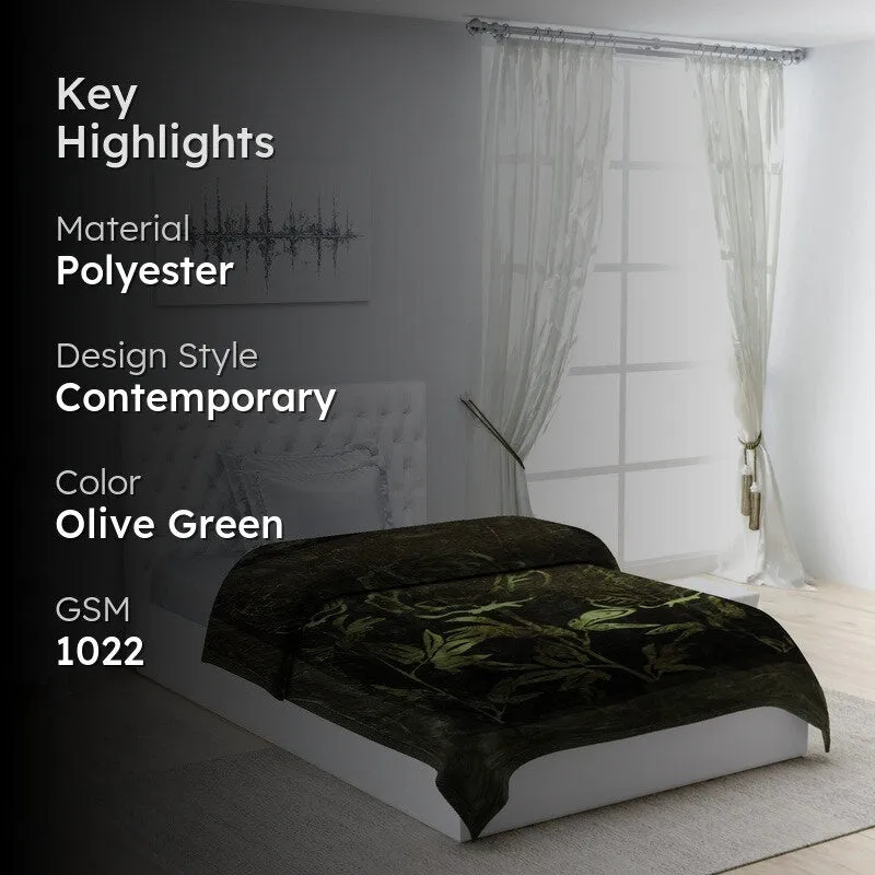 Monte Carlo Enchanted Forest Blanket (Olive Green)- 1022 GSM media 2