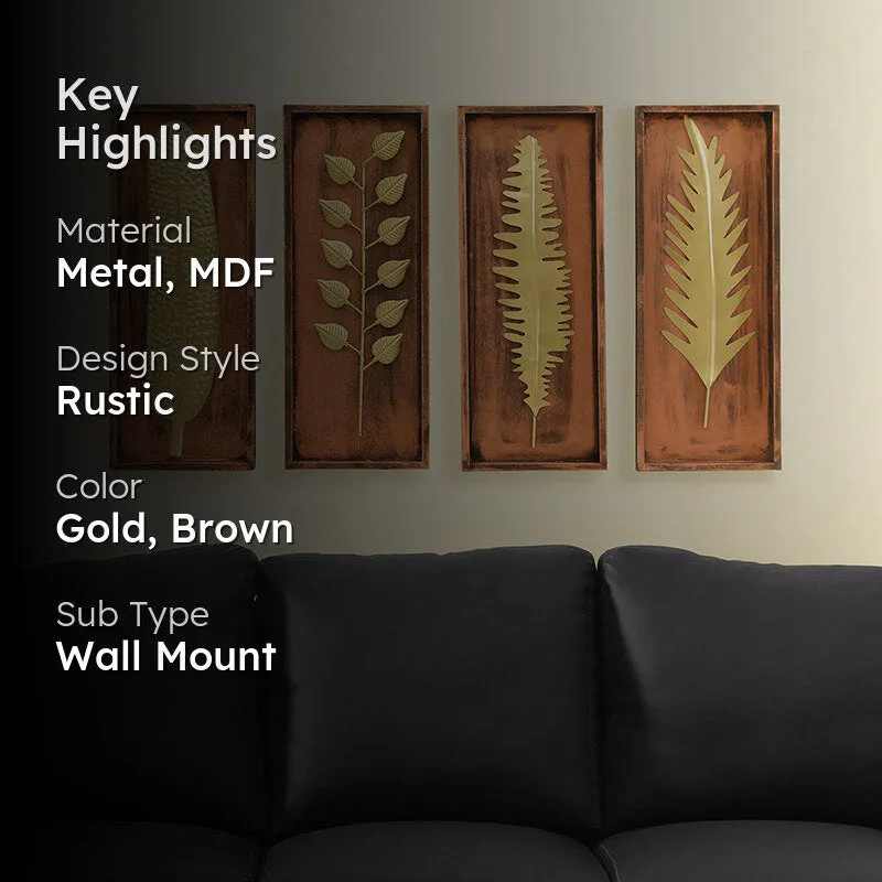 Aurum Botanica Metal Wall Accent - Set Of Four media 2