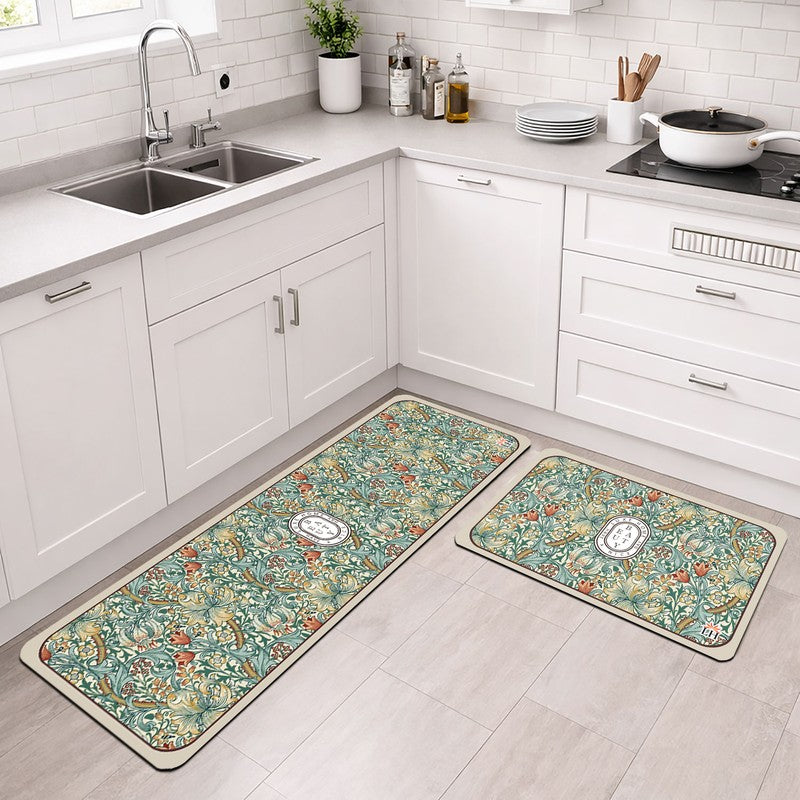 FloraNest Rubber Kitchen Floor Mats - Set of Two