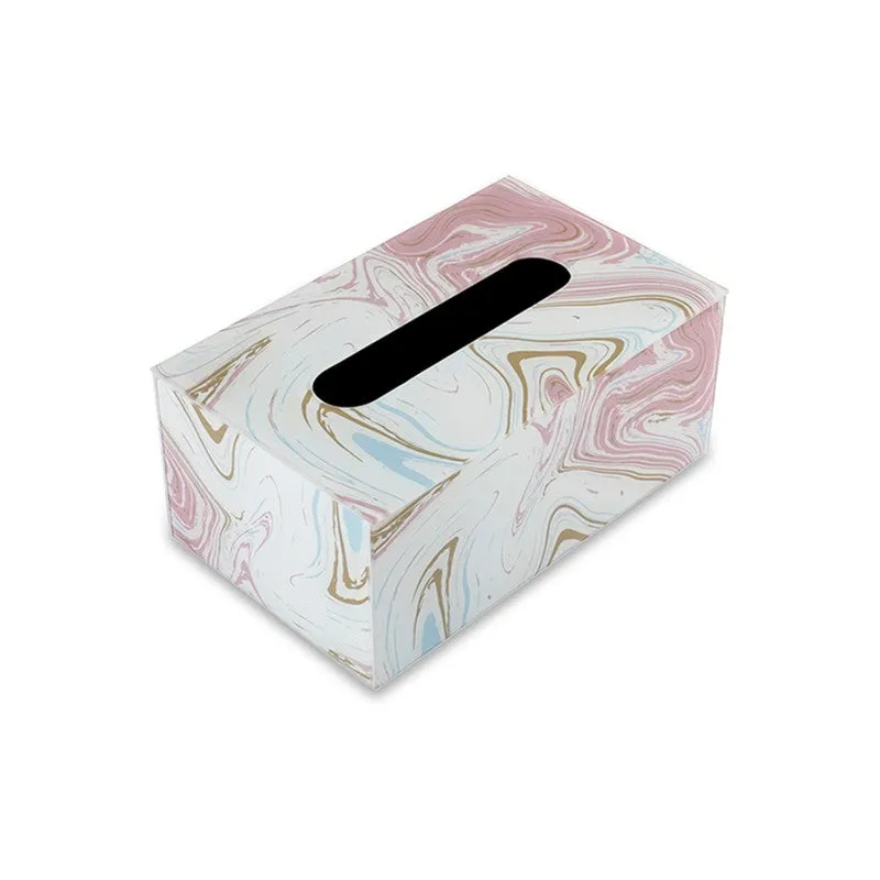 AarviDecor Gilded Line Glass Tissue Holder media 3
