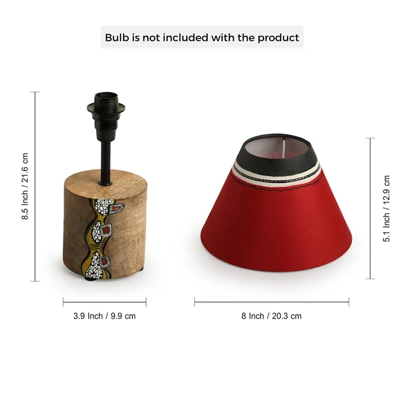 Khepri Handcrafted Mango Wood Table Lamp - Multicolor media 3