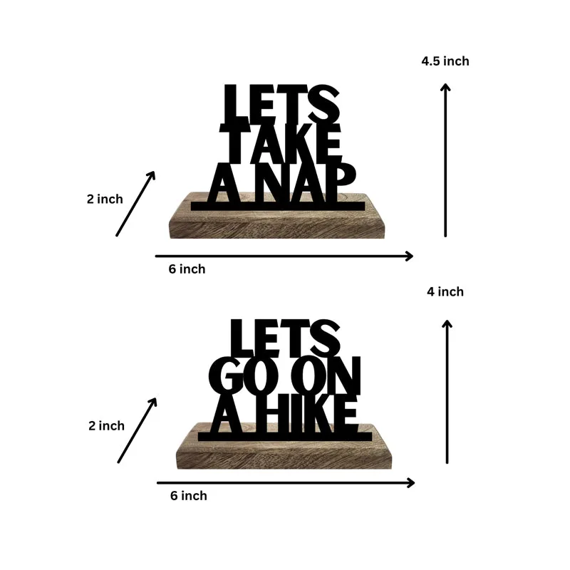 Let's Take A Nap Typography Showpiece - Set Of Two media 5