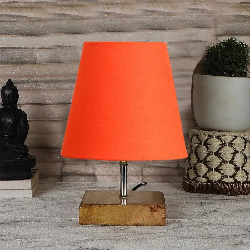 Tryda Fabric Table Lamp - Orange,Brown media 3