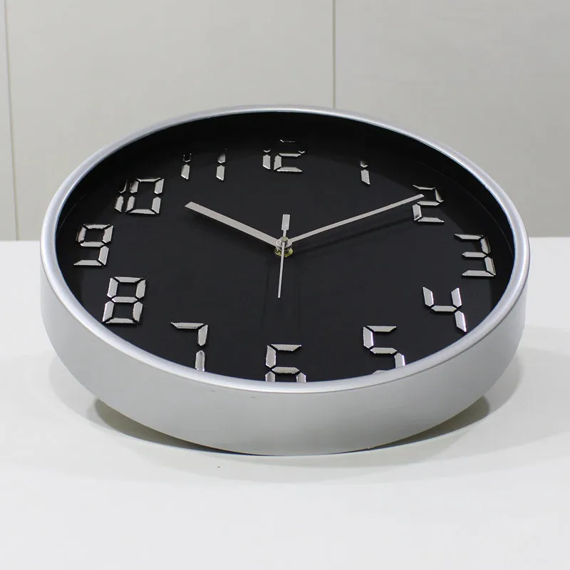 Centura Analog Wall Clock - Black, Grey media 5