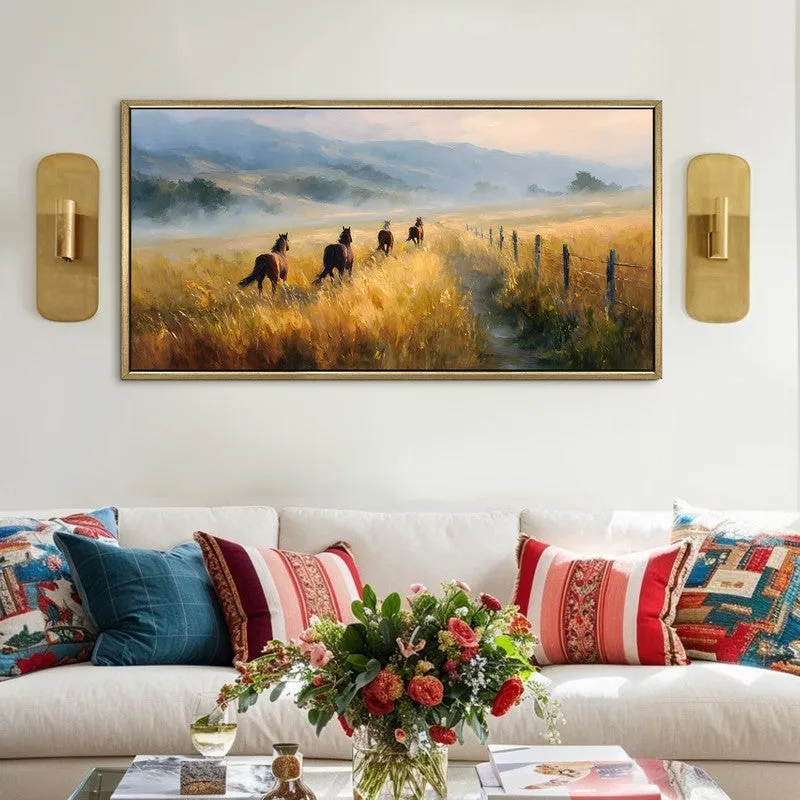 Spirit Run Canvas Wall Painting With Frame media 1