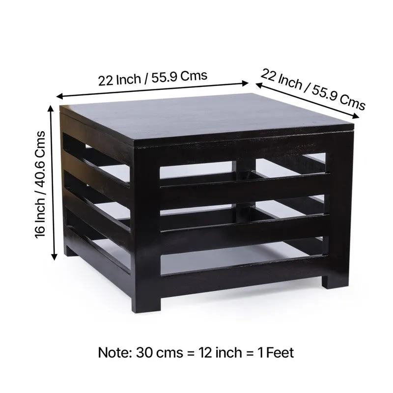 Pervon Sheesham Wooden Center Table - Black media 10