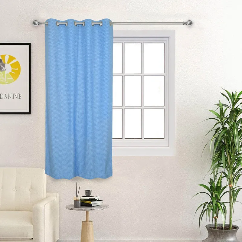 Form Ease Cotton Room Darkening Curtains - Blue media 3