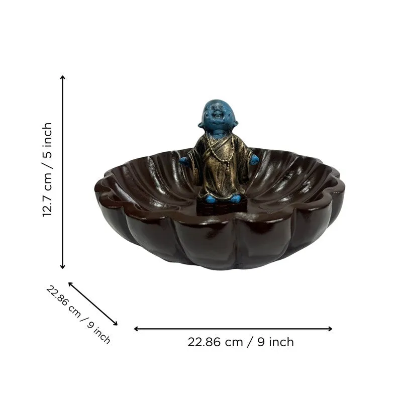 Laughing Buddha Decorative Resin Urli media 6