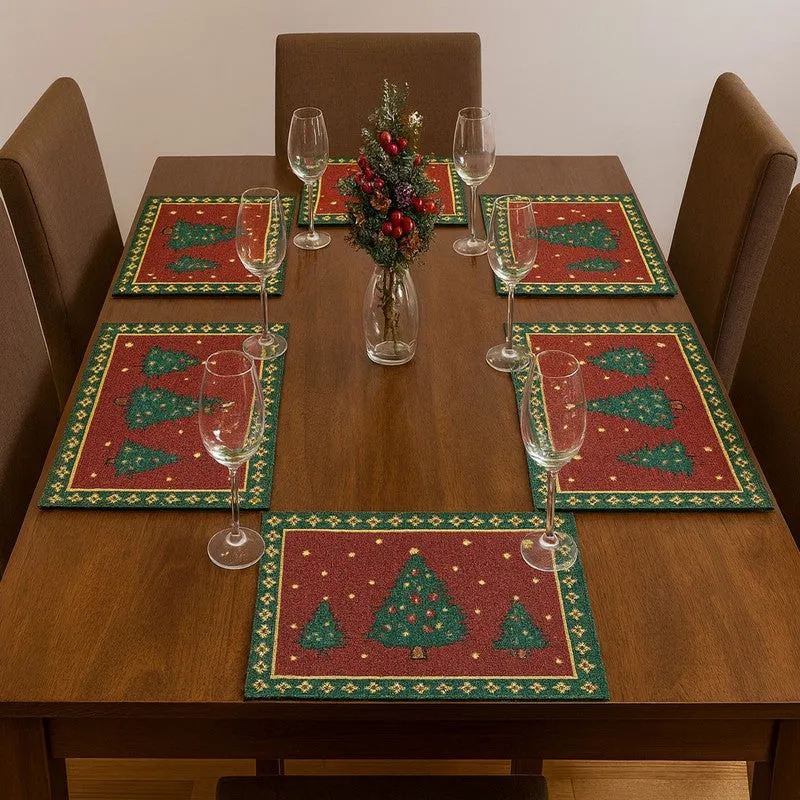Enchanted Pines Christmas Table Mats - Set Of Six media 1