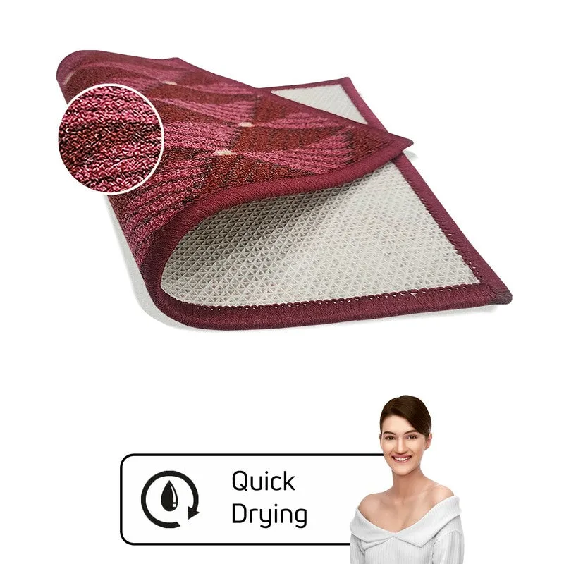 Quro Geometric Nylon Door Mats - Red media 4