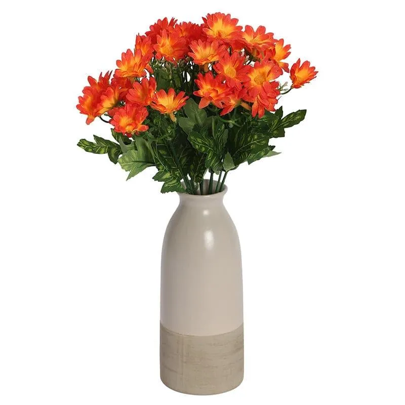 Faux Daisy Floral Bunch (Orange) - Set Of Two media 3