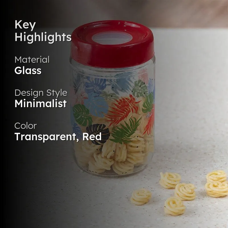 Monara Floral Transparent Storage Container - 660 mL media 2