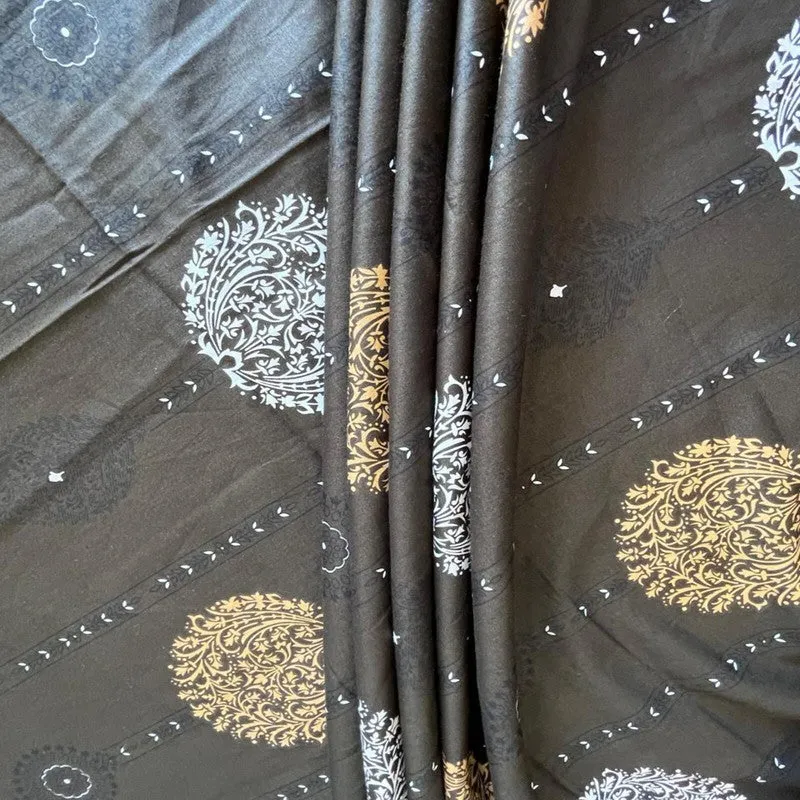 Desi Weave Cotton Bedsheets (Brown) - 400 TC media 6