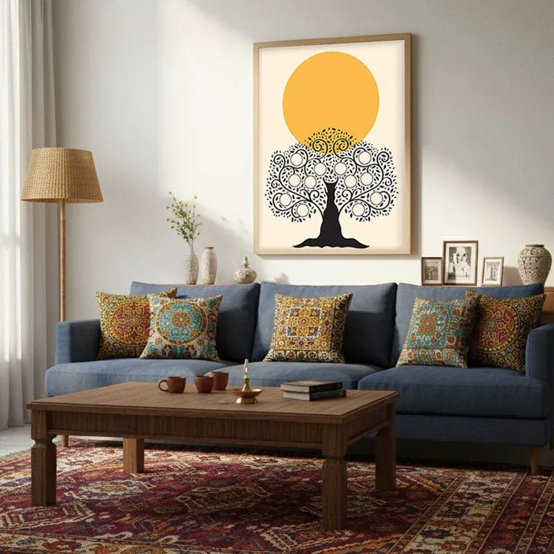 Tharu Archival Paper Wall Art - Natural Brown Frame media 4