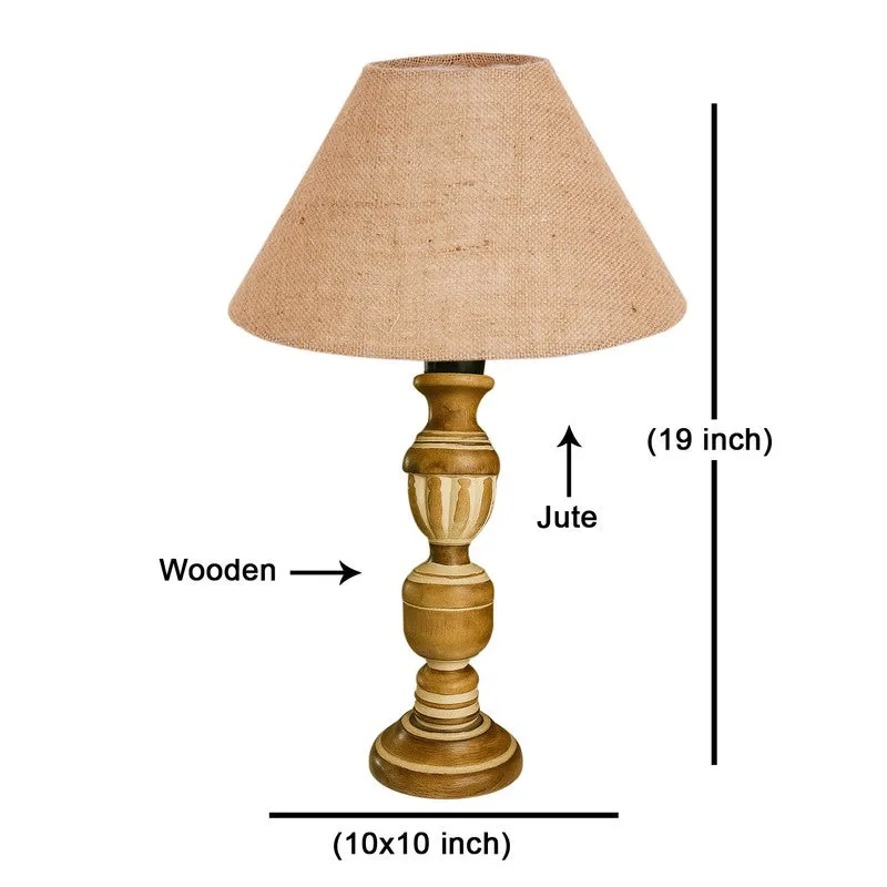 Zenrae Calm Wooden Table Lamp - Brown media 8