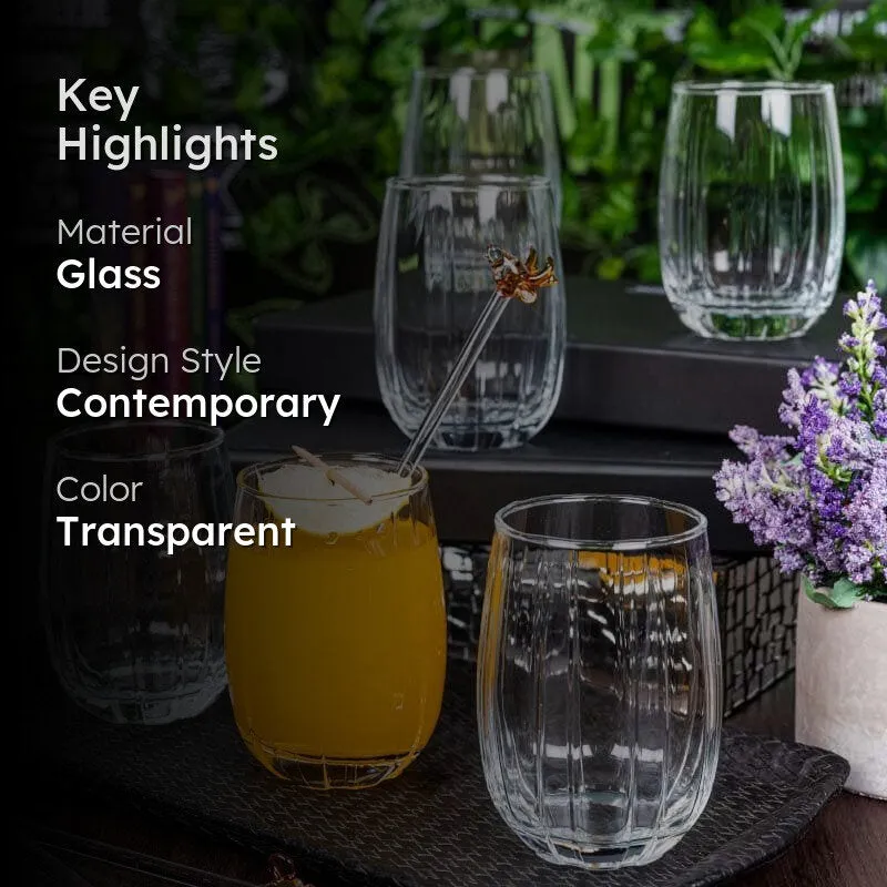 Savou Glass Tumbler (380 ML) - Set Of Six media 2