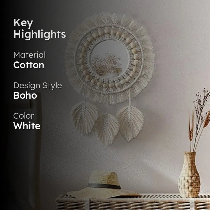 Frorieta Macrame Wall Mirror media 2
