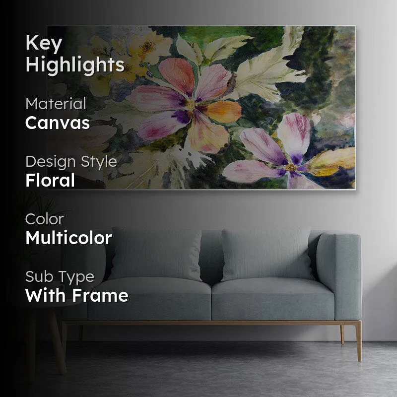 Pallete Play Floral Canvas Wall Painting media 2