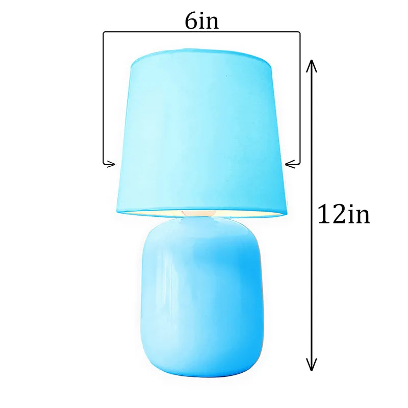 Ibex Ceramic Fabric Table Lamp - Blue media 5