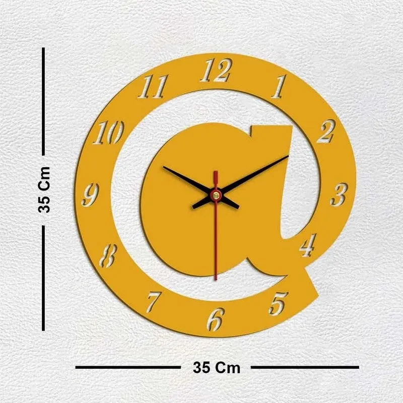 Symbolic Arroba Wooden Wall Clock media 6