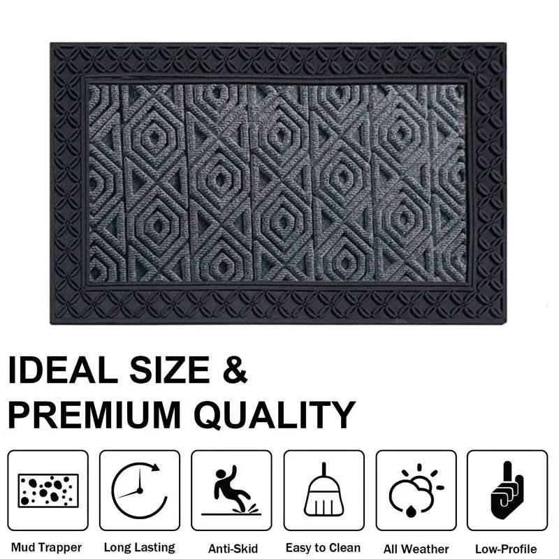 Coire Hexa Coir Door Mats - Grey media 6