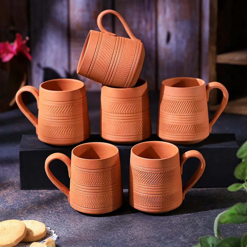 Niyati Terracotta Coffee Mug (250 mL Each) - Set of Six media 5