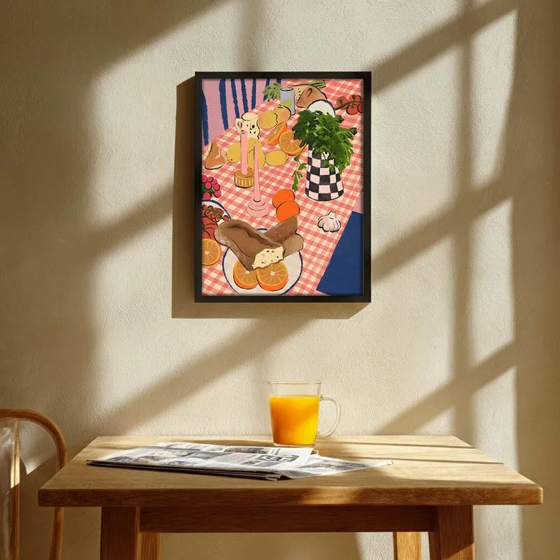 Dining Jewel Archival Canvas Wall Art - Black media 1