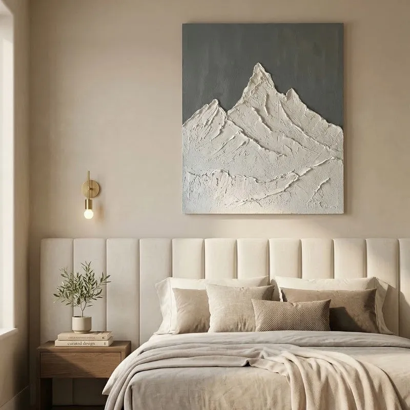 Alpine Relief Handmade Canvas Wall Painting media 5