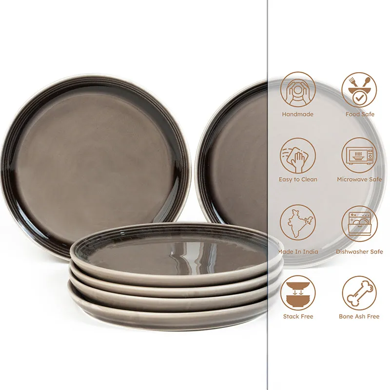 Caspian Porcelain Quarter Plate (Grey) - Set Of Six media 4