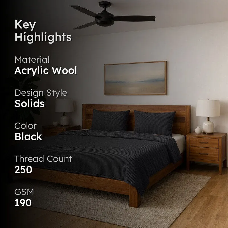 Warm Cosy Acrylic Wool Bedsheet - 190 GSM media 2