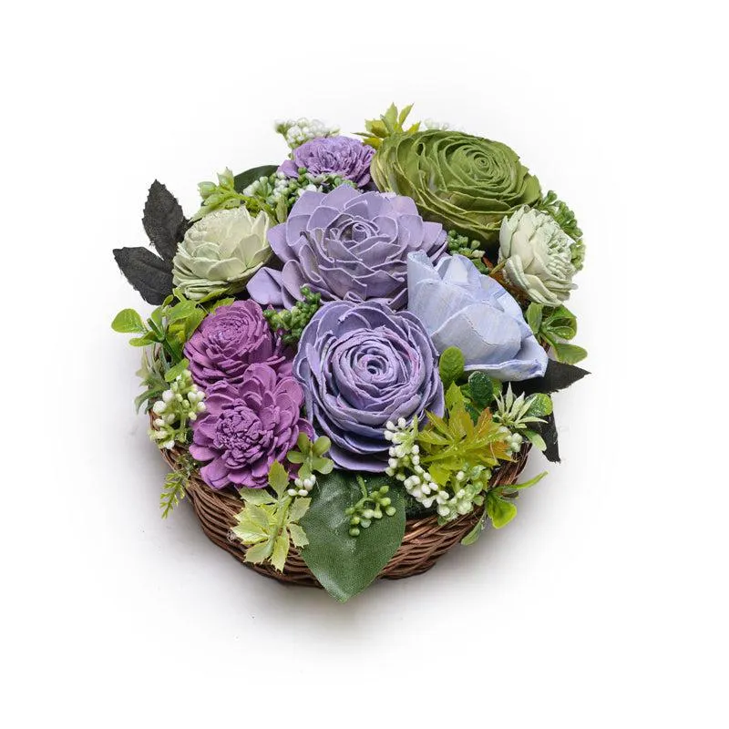 Embella Faux Solawood Flower Basket media 5