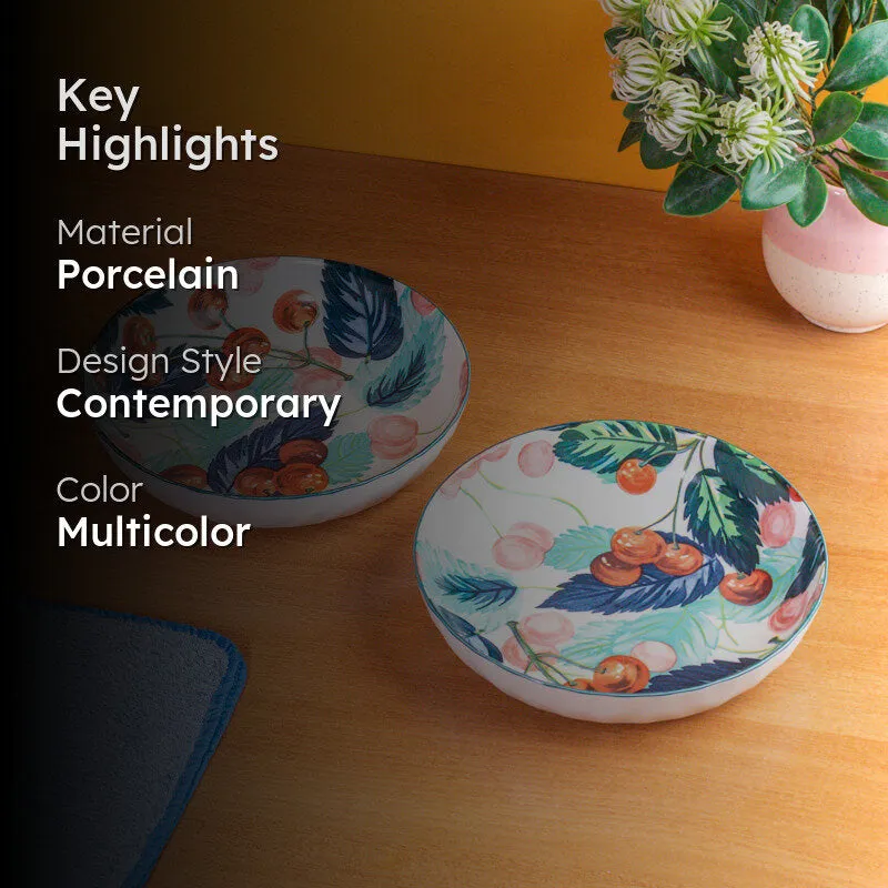 Floral Harmony Serving Bowl(750 mL) - Set Of Two media 2